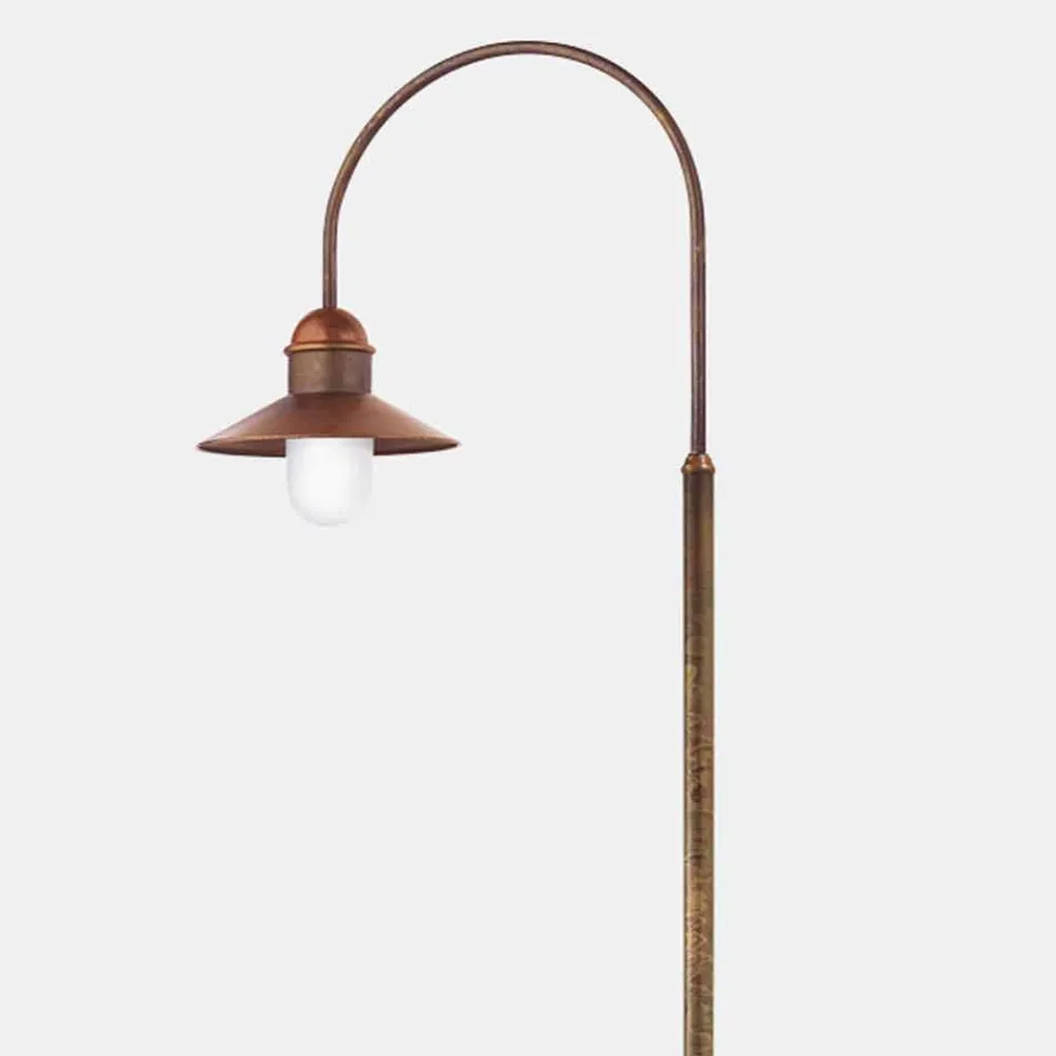 Lampadaire de jardin avec arche haute ou basse en laiton et cuivre - Edge par Il Fanale Viadurini