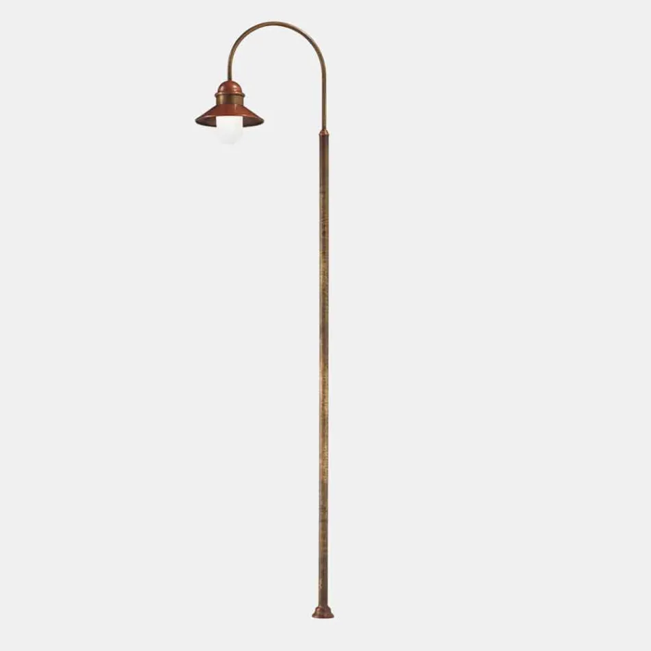 Lampadaire de jardin avec arche haute ou basse en laiton et cuivre - Edge par Il Fanale Viadurini