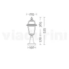 Lampe de jardin en Aluminium Anthracite et Verre Sablé - Elric Viadurini