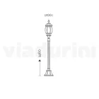 Lampe de jardin en aluminium de style vintage fabriquée en Italie - Leona Viadurini