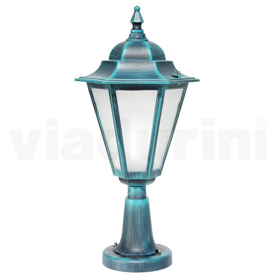 Lampe de jardin en verre sablé et 5 finitions aluminium - Pinako Viadurini