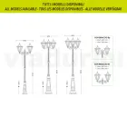 Lampe de jardin en verre sablé et 5 finitions aluminium - Pinako Viadurini