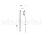 Lampe de jardin vintage en aluminium anthracite Made in Italy - Empire Viadurini