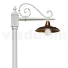 Lampe de jardin vintage en aluminium et laiton Made in Italy - Adela Viadurini