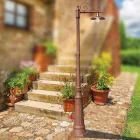 Lampe de jardin vintage en aluminium et laiton Made in Italy - Adela Viadurini