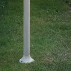 Lampadaire d'extérieur en aluminium blanc et décor de fleurs peintes à la main - Imperia Viadurini