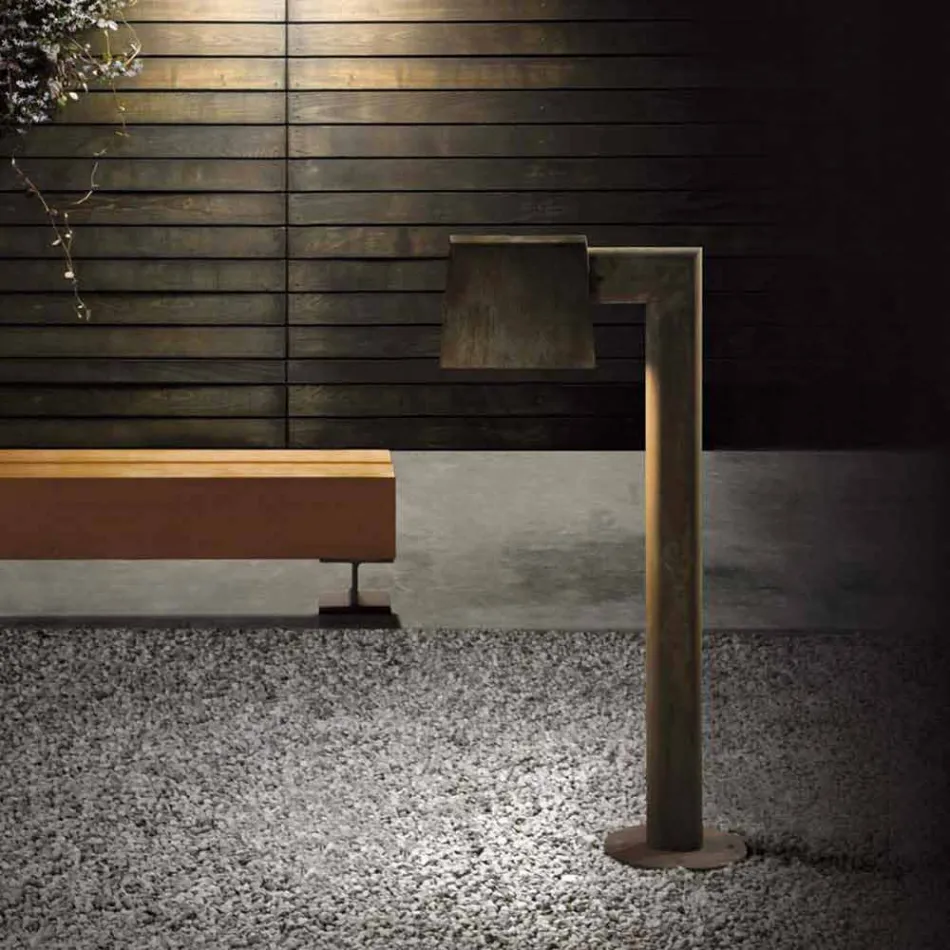 Lampadaire d'Extérieur en Métal Brun Antique 2 Hauteurs - Saint Tropez par Il Fanale Viadurini