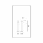 Lampadaire d'Extérieur en Métal Brun Antique 2 Hauteurs - Saint Tropez par Il Fanale Viadurini