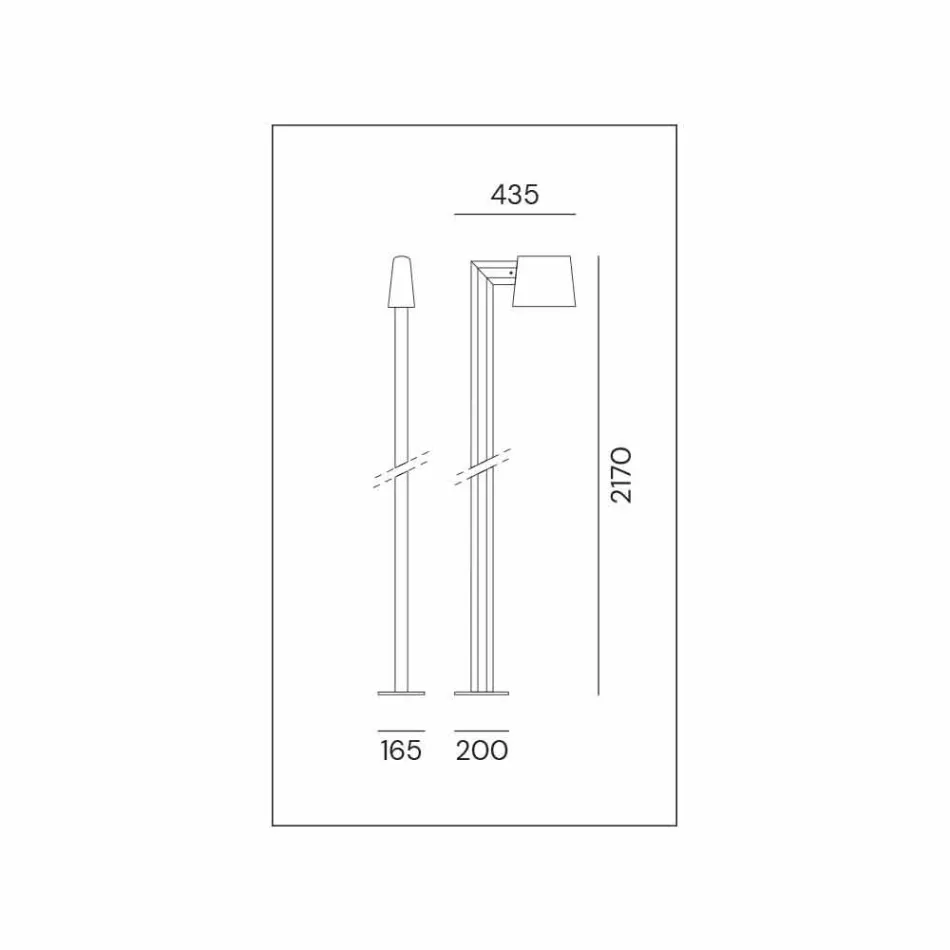 Lampadaire d'Extérieur en Métal Brun Antique 2 Hauteurs - Saint Tropez par Il Fanale Viadurini