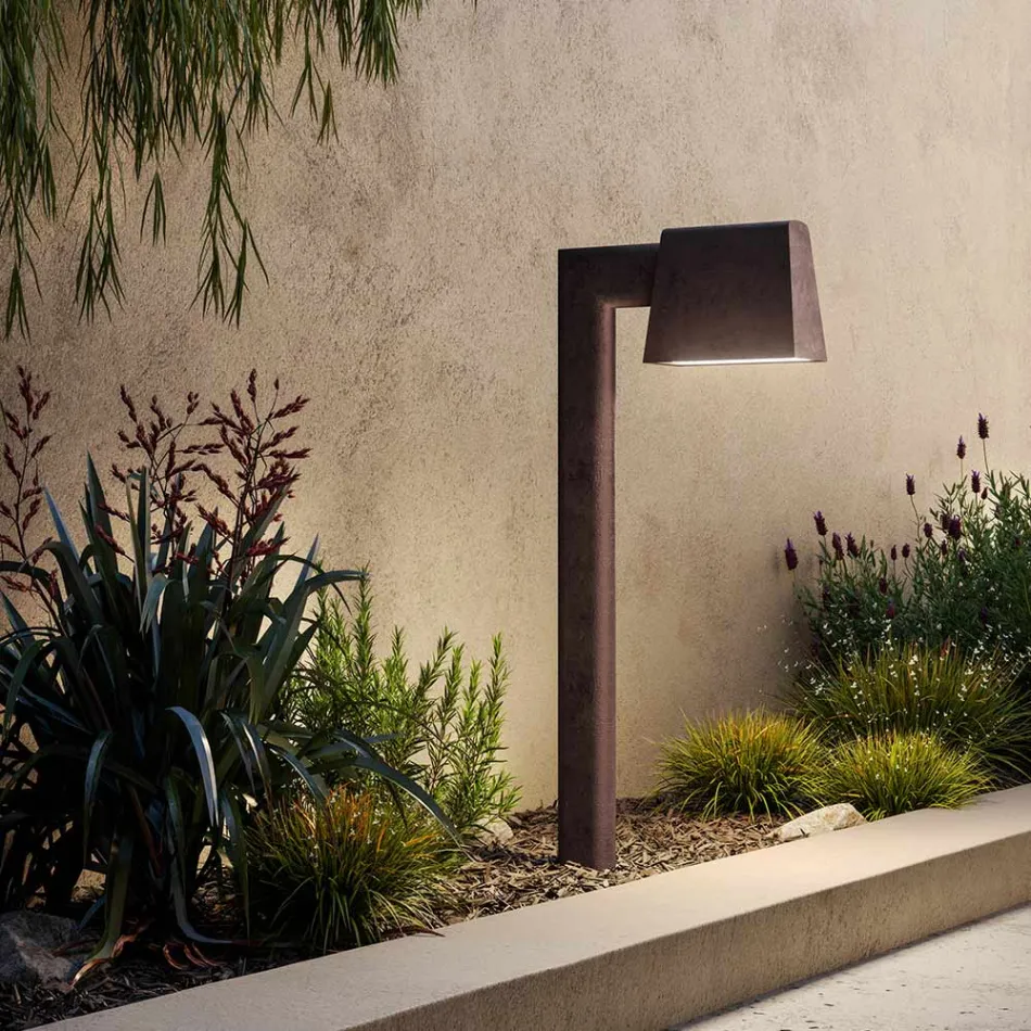 Lampadaire d'extérieur en métal marron antique 2 hauteurs - Saint Tropez par Il Fanale Viadurini