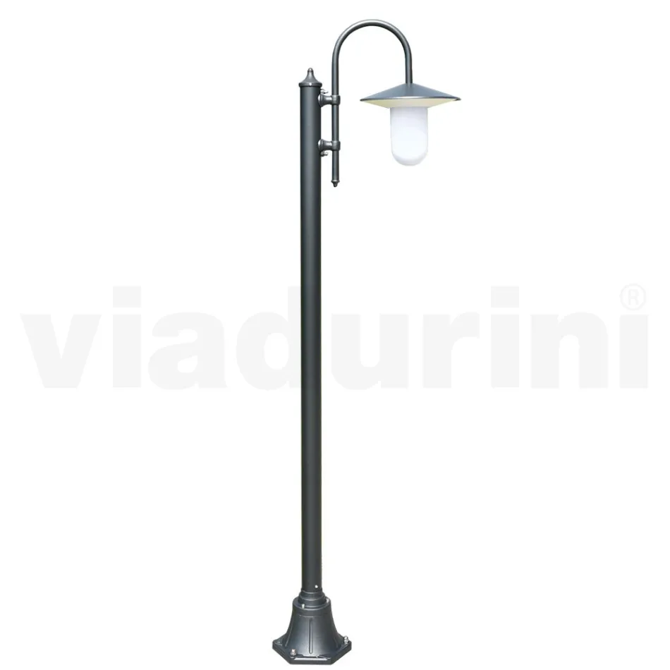 Lampe d'extérieur de style vintage en aluminium anthracite fabriquée en Italie - Belen Viadurini