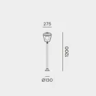 Lampadaire d'Extérieur Vintage en Cuivre et Laiton, 2 Hauteurs - Calmaggiore par Il Fanale Viadurini