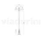 Lampe de jardin à 3 lumières en aluminium Made in Italy - Cassandra Viadurini