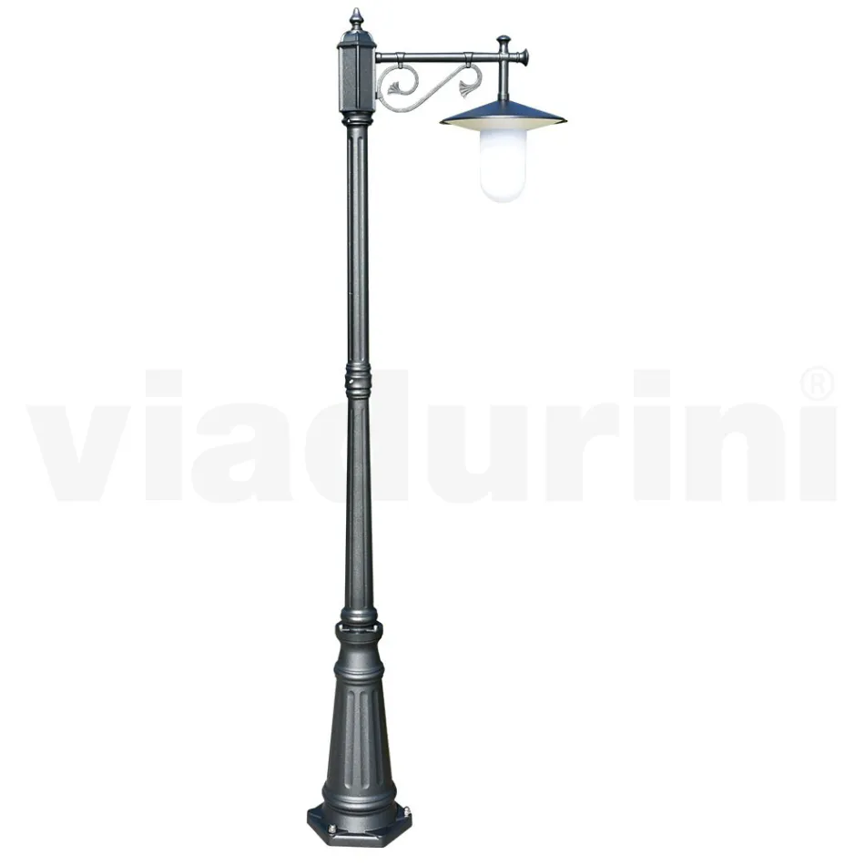 Lampe de jardin de style vintage en aluminium gris fabriquée en Italie - Belen Viadurini