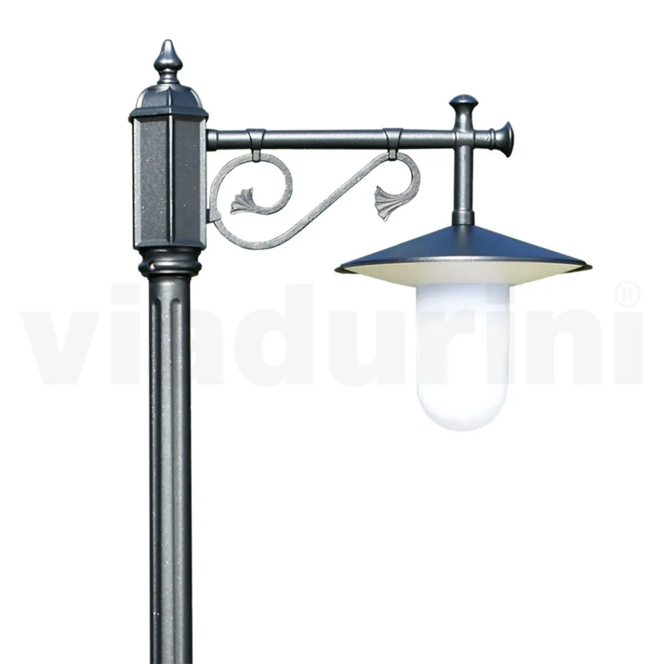 Lampe de jardin de style vintage en aluminium gris fabriquée en Italie - Belen Viadurini