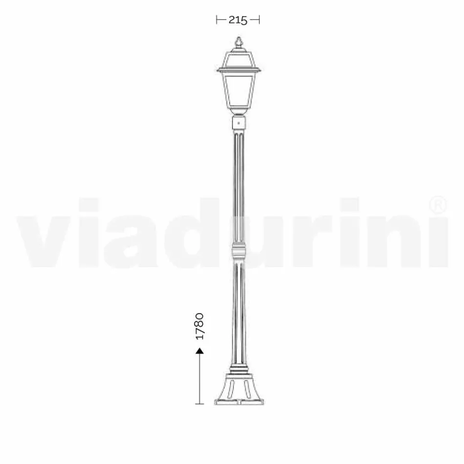 Éclairage de rue pour extérieur classique made in Italy, Kristel Viadurini