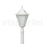 Lampe d'extérieur vintage en aluminium blanc fabriquée en Italie - Terella Viadurini