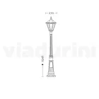 Lampe d'extérieur vintage en aluminium blanc fabriquée en Italie - Terella Viadurini