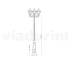 Lampadaire Style Vintage 3 Lumières en Aluminium et Verre Fabriqué en Italie - Terella Viadurini