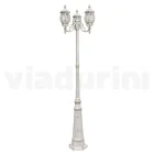 Lampadaire Style Vintage à 3 Lumières en Aluminium Blanc Fabriqué en Italie - Dodo Viadurini