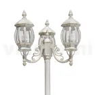 Lampadaire Style Vintage à 3 Lumières en Aluminium Blanc Fabriqué en Italie - Dodo Viadurini