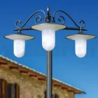 Lampadaire de style vintage à 3 lumières en aluminium gris fabriqué en Italie - Belen Viadurini