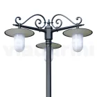 Lampadaire de style vintage à 3 lumières en aluminium gris fabriqué en Italie - Belen Viadurini