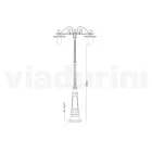 Lampadaire de style vintage à 3 lumières en aluminium gris fabriqué en Italie - Belen Viadurini