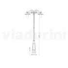 Lampadaire de style vintage à 3 lumières en aluminium gris fabriqué en Italie - Belen Viadurini