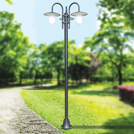 Lampadaire de style vintage à 3 lumières en aluminium fabriqué en Italie - Belen Viadurini
