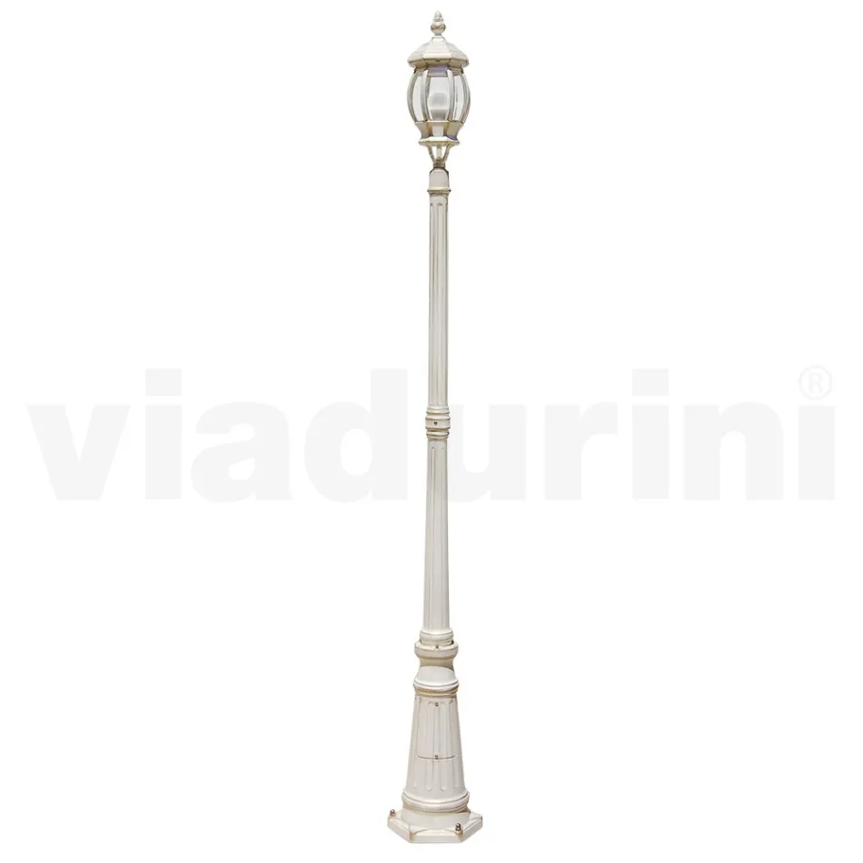 Lampadaire Style Vintage en Aluminium Blanc Fabriqué en Italie - Dodo Viadurini