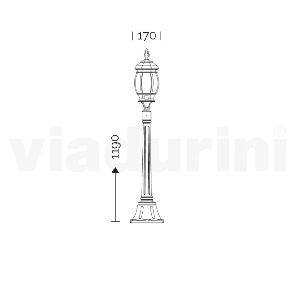 Lampadaire Style Vintage en Aluminium Blanc Fabriqué en Italie - Dodo Viadurini