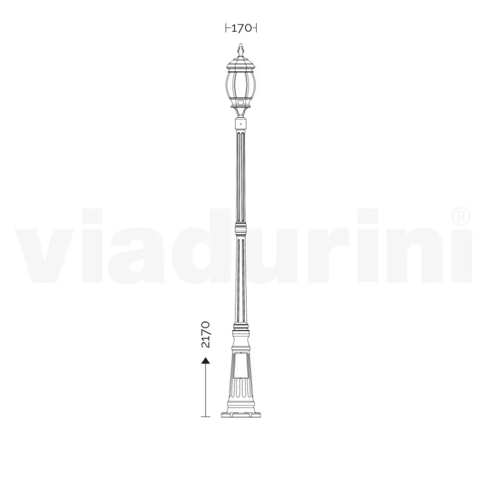 Lampadaire Style Vintage en Aluminium Blanc Fabriqué en Italie - Dodo Viadurini