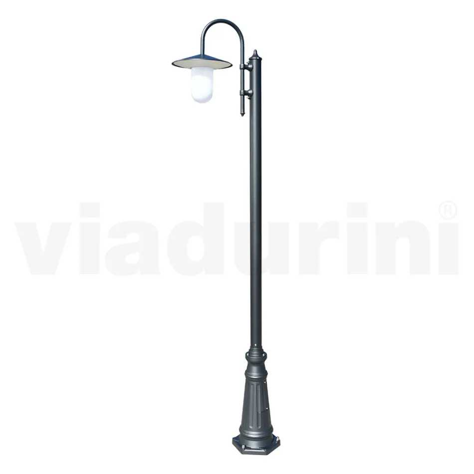 Lampadaire de style vintage en aluminium gris anthracite fabriqué en Italie - Belen Viadurini