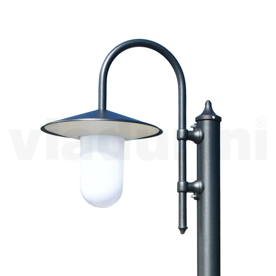 Lampadaire de style vintage en aluminium gris anthracite fabriqué en Italie - Belen Viadurini