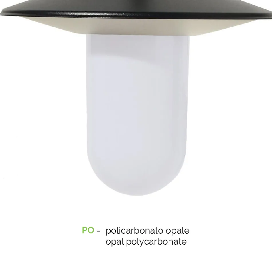 Lampadaire de style vintage en aluminium gris anthracite fabriqué en Italie - Belen Viadurini