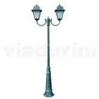 Lampadaire Vintage à 2 Lumières en Aluminium et Verre Made in Italy - Doroty Viadurini