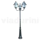 Lampadaire Vintage à 3 Lumières en Aluminium et Verre Made in Italy - Vivian Viadurini