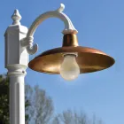 Lampe Vintage en Aluminium avec Diffuseur en Laiton Made in Italy - Adela Viadurini