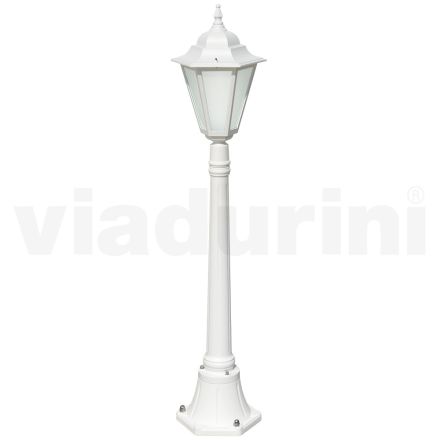 Lampe d'extérieur vintage en aluminium blanc fabriquée en Italie - Terella Viadurini