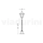 Lampe d'extérieur vintage en aluminium blanc fabriquée en Italie - Terella Viadurini