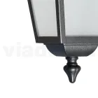 Lanterne de plafond de jardin en aluminium anthracite et verre sablé - Elric Viadurini