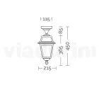 Lanterne de plafond de jardin en aluminium anthracite et verre sablé - Elric Viadurini