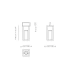 Lanterne d'extérieur avec structure en aluminium noir Made in Italy - Eve Viadurini