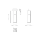 Lanterne d'extérieur avec structure en aluminium noir Made in Italy - Eve Viadurini