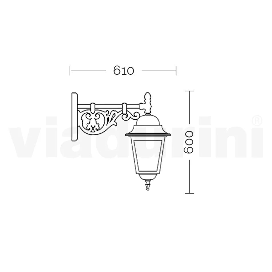 Lanterne d'extérieur en verre et aluminium en 5 finitions différentes - Alchemist Viadurini