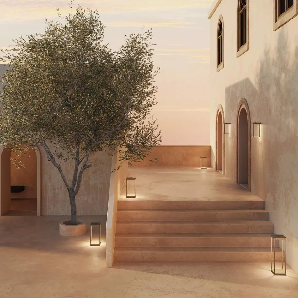 Lanterne d'extérieur en laiton fabriquée en Italie - Sunny Viadurini