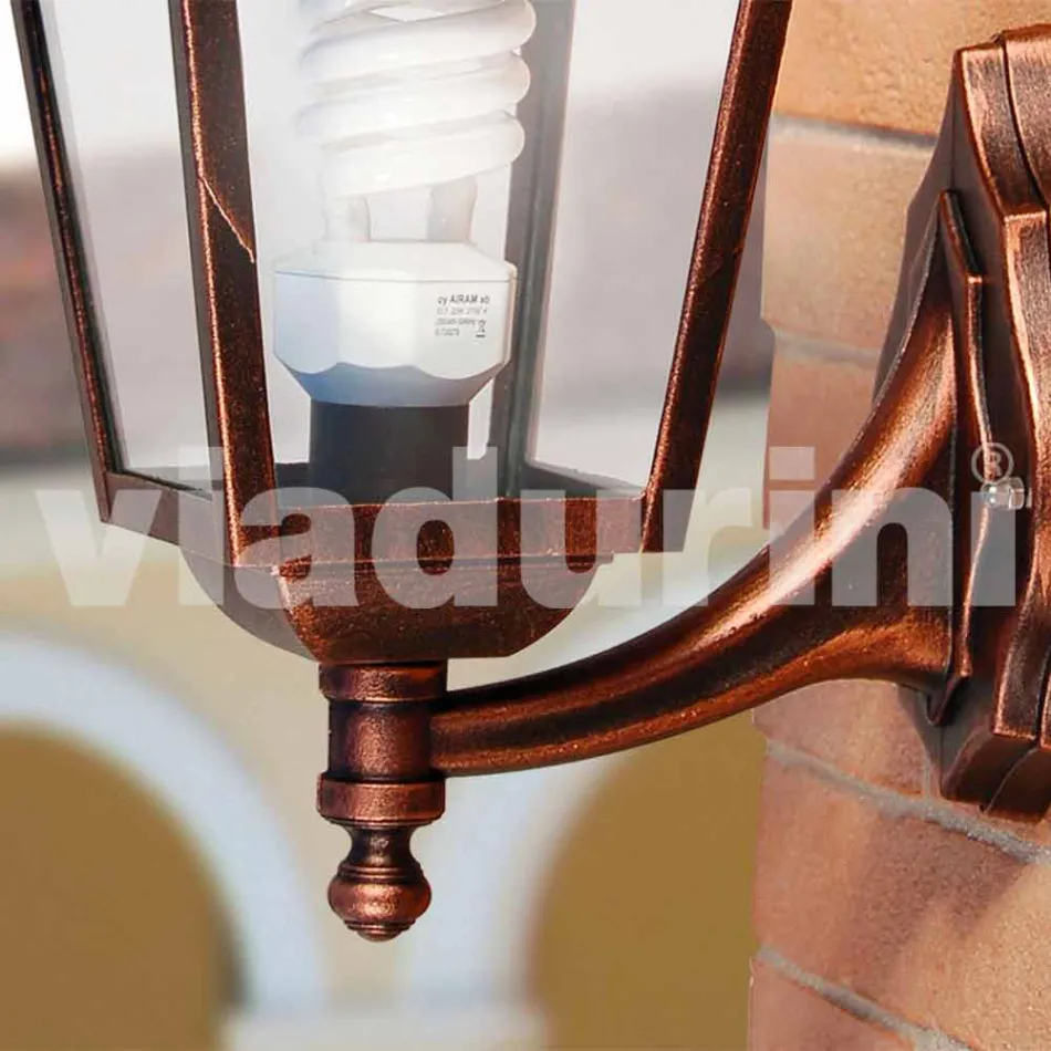Lanterne murale de jardin en aluminium fabriquée en Italie, Aquilina Viadurini