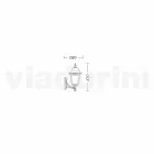 Lanterne murale de jardin en aluminium fabriquée en Italie, Aquilina Viadurini