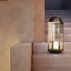 Lanterne de jardin au sol avec bougie Il Fanale Viadurini